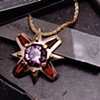 Pendant Garnet Amethyst Star