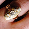 Ring Flying Saucer with Diamonds