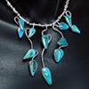 Necklace Vine Blue Gem