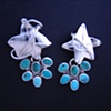 Earrings grape leaves
