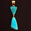 Pendant turq and gold