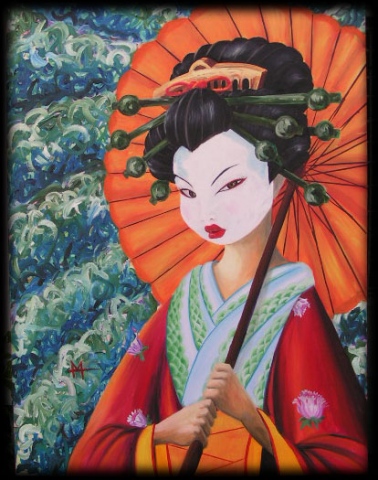 orange parasol