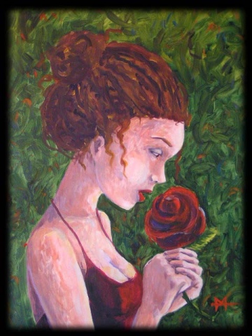 girl with rose
