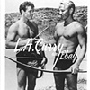 GUY MADISON AND FRIEND BARECESTED HUNKS IN TRUNKS 1946 