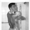 NUDE MALE IN SHOWER  RARE CANDID 