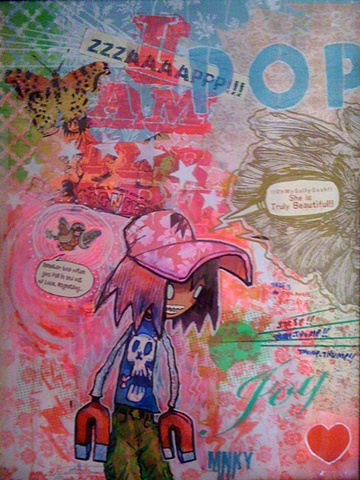 collage comic book love fairy character