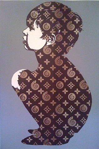 private commission Louis Vuitton Silkscreen print 