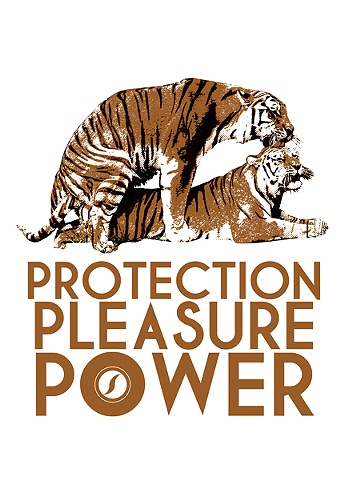 tigers fucking shangri la protection pleasure power shangri-la is love t-shirt poster glastonbury