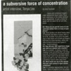 A Subversive Force of Concentration