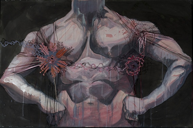 sculptural painting, shadow box 