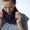 Purple Space Dyed Infinity Scarf
