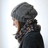 Blue Space Dyed Infinity Scarf