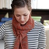 Orange and Taupe Marled Alpaca Scarf