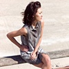 Tie Dye Sleeveless Shirt Dress