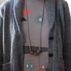 Heather Brown Wool Necklace