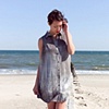 Tie Dye Sleeveless Shirt Dress