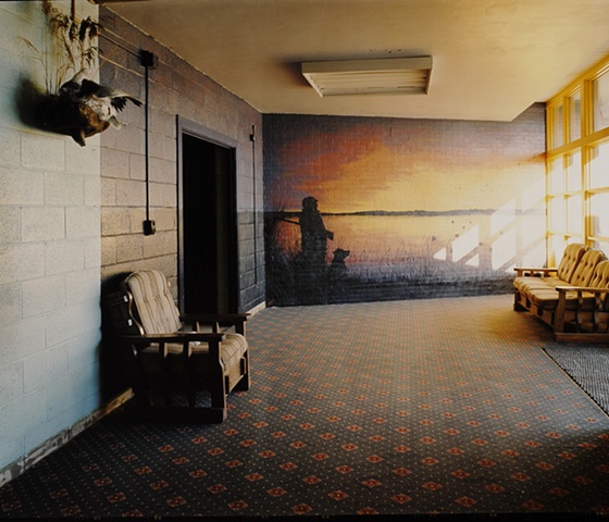 Mural, Central Flyway Outfitters, Formerly Kramer School, Closed 1991, Kramer, North Dakota 2003