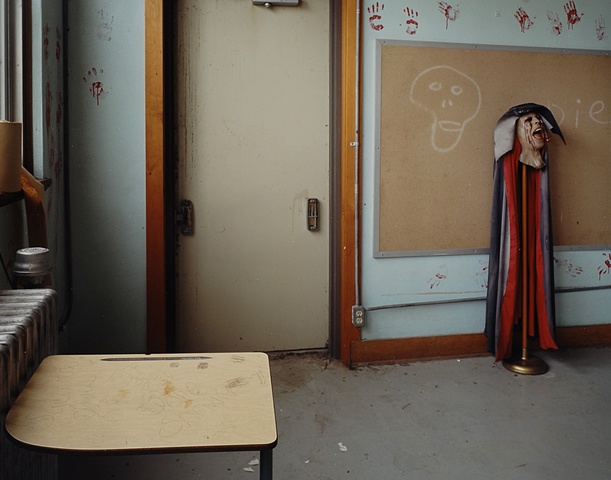 Haunted House Decorations, McHenry School, Closed 1992, McHenry, North Dakota  2005