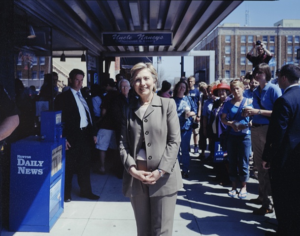 Hillary Clinton at Uncle Nancy�s Coffeehouse, Newton, Iowa April 21, 2007.