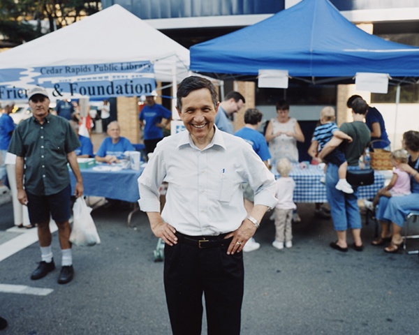 Congressman Dennis Kucinich at the Cedar Rapids Farmers Market.  October 6, 2007.  Withdrew January 25, 2008