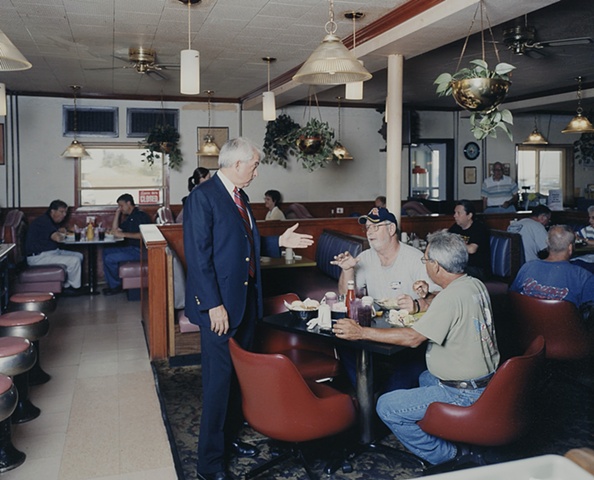 John Cox at the King Tower Caf�, Tama, Iowa.  July 18, 2007