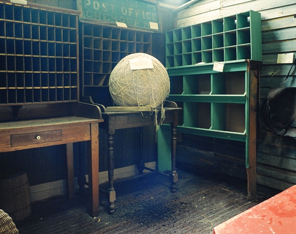 96 lb. Ball Of String From the Grenora Post Office, Pioneer Trails Museum, Hanks, North Dakota 2009