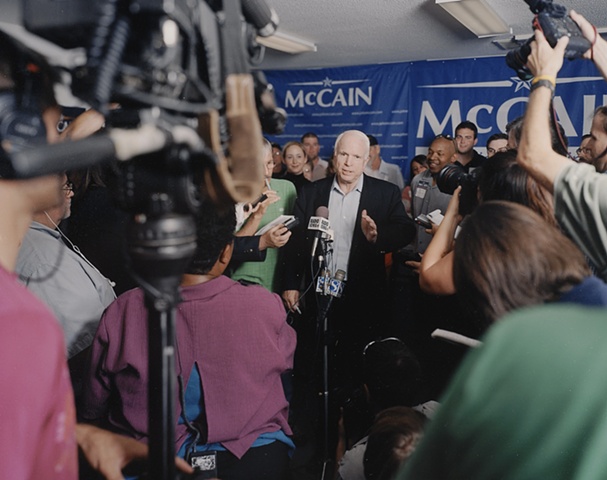 John McCain Press Conference to announce he will continue with his campaign, Urbandale, Iowa.  July 22, 2007