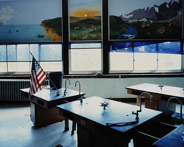 Science Room, Veblen High School, Closed 2003, Veblen, North Dakota 2004