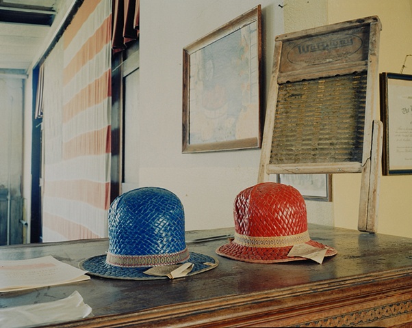 Duplex Process Waterproof Hats, Pioneer Trails Museum, Hanks, North Dakota 2009