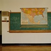 Classroom With Map, Willow City School, Closed 2003, Willow City, North Dakota 2003