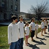 Pro-Life Demonstrators, Hillary Clinton Campaign Event, Newton, Iowa. April 21, 2007