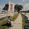 Pro-Life Demonstrator, Bill and Hillary Clinton Event, The National Cattle Congress, Waterloo, Iowa,July 4, 2007.