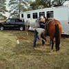 Casey & Tracy, SDSU College Rodeo Team Practice, Brookings, South Dakota 2003