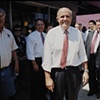 Mayor Rudy Guiliani, outside Morgs Restaurant, Waterloo, Iowa. July 19, 2007.  Withdrew January 30, 2008