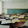 Desks, Bowdon School,Closed 2001, Bowdon, North Dakota  2004