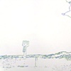 Detail, drawing of much-debated municipal beach including previous suggested uses ("Resort Hotel," on right)