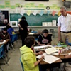 Middle school class with teacher Todd Moulder at Baker Middle School, Corpus Christi, Tx.