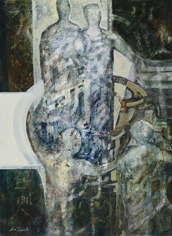 Blessing by artist  Jim Carpenter of Gainesville FL is an Original Acrylic painting of figures of the spirit on canvas by Gainesville FL artist Jim Carpenter