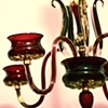Copper Ruby Chandelier Detail