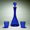 Blue Decanter and Tumblers