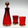 Copper Red Decanter and Cup Set