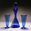 Blue Decanter and Cup Set