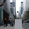 Susan Kennedy: Pieces, installation at MOMA, New York, NY, sidewalk