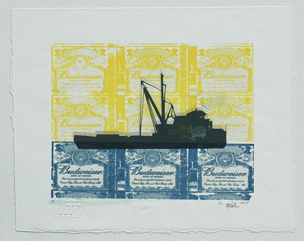 "Troller" by Michael Crossett
Screen print on paper
