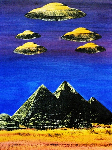 "Ufo Connection" by Dave Tree
painted screen print