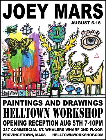 poster for the HYBRID MIND exhibit by Joey Mars