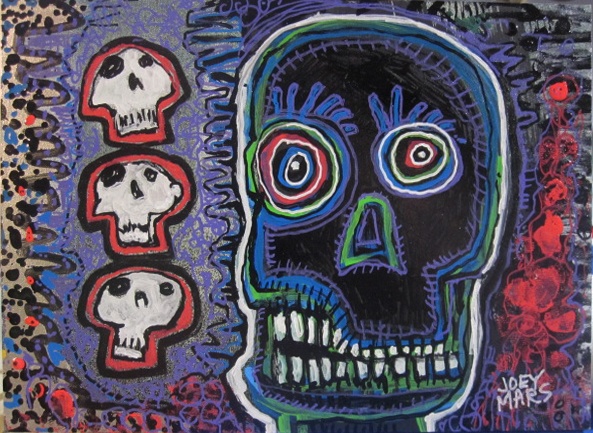 Black Skull 3 Skull by Joey Mars