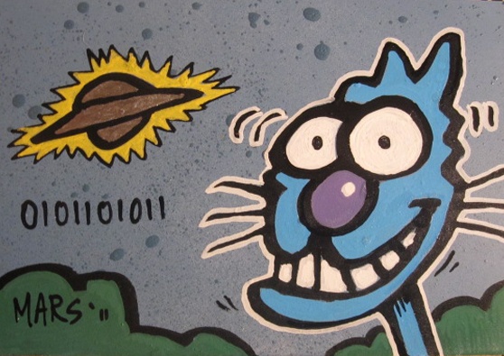 Encounter with a Blue Cat by Joey Mars