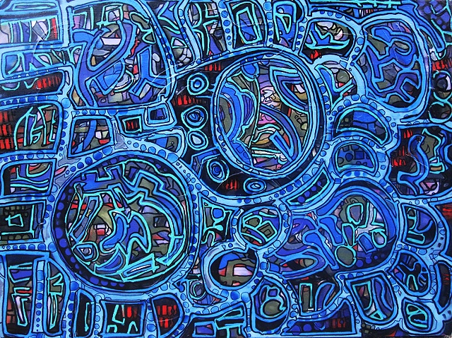 "Akota" by Joey Mars
48''x36'' mixed media on canvas
