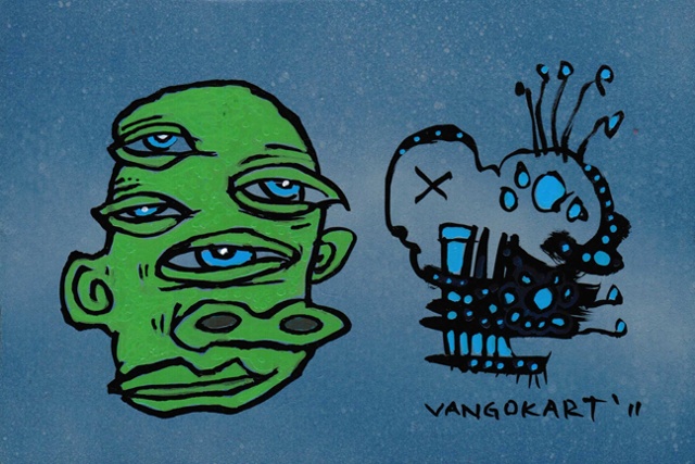 "Floating Green Head and the Attractor" by Vangokart